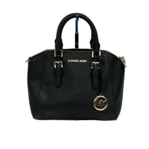 Michael Kors Black Ciara Large Saffiano Leather Satchel Bag